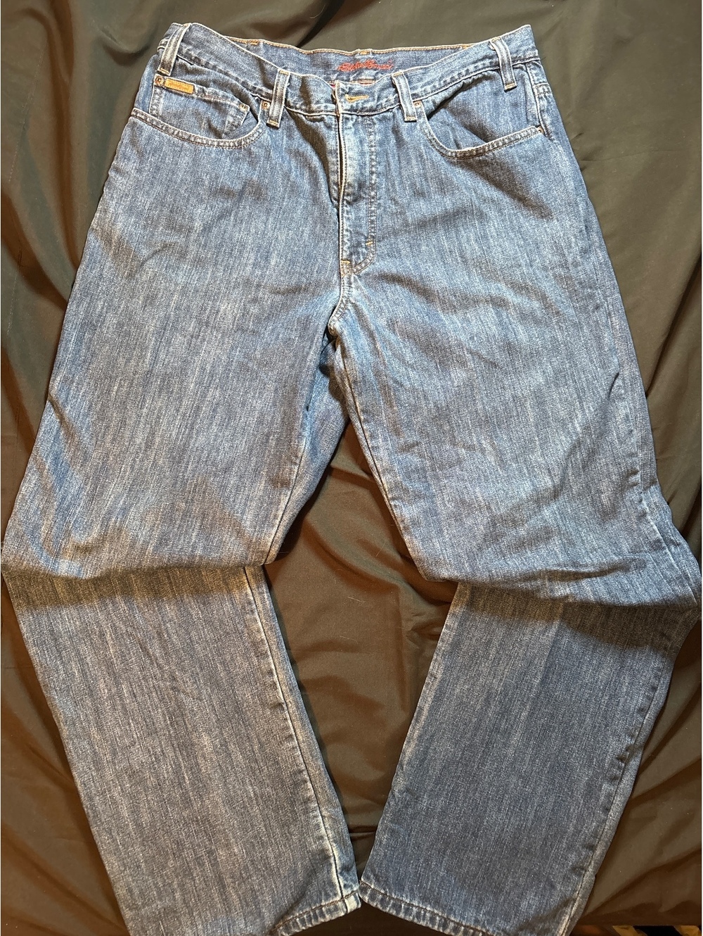 Eddie Bauer Premium Denim Flannel Lined Jeans 36x34 USA